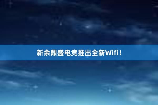 新余鼎盛电竞推出全新Wifi！